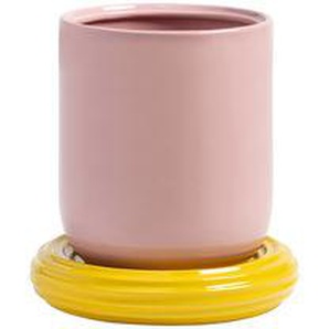 Blumentopf Churros keramik rosa / Ø 19.5 x H 21 cm - Steinzeug - & klevering - Rosa