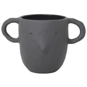 Blumentopf Mus Large keramik grau / Sandstein - H 12 cm - Ferm Living - Grau