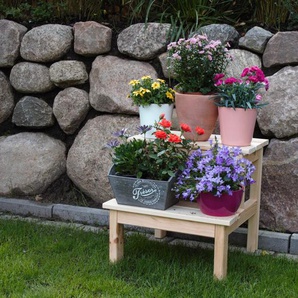 Blumentopfhocker mit 2 Stufen, für Terasse, Vorgarten, Hauseingang, Balkon