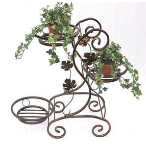 Blumentreppe Metall 75 cm Blumenständer mit 3 Ablagen Art.172 Blumensäule Pflanzentreppe Blumenregal Pflanzentreppe