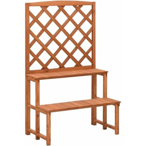 Blumentreppe mit Rankgitter 70x42x115 cm Massivholz Tanne Vidaxl 310857