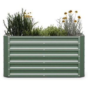 Blumfeldt - hohes Garten-Hochbeet 120x60x90 cm, gerade Form, aus verzinktem Stahl, Rost- & Frostschutz, einfache Montage, ideal fur effizientes