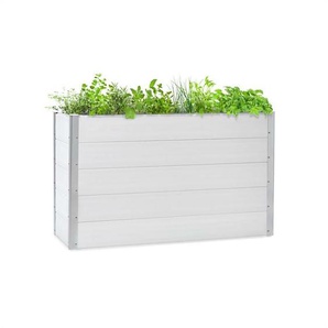 Blumfeldt - Nova Grow Gartenbeet 150 x 91 x 50 cm wpc Holzoptik weiß