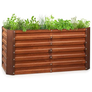 Blumfeldt - Rust Grow potager surélevé de jardin finition rouille en tôle dacier galvanisée