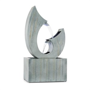 Blumfeldt - Trumpet Flow Gartenbrunnen 8W verzinktes Metall LEDs Indoor & outdoor