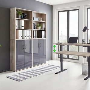 BMG Möbel Büromöbel-Set Tabor, (Set, 6-St), mit elektrisch höhenverstellbarem Schreibtisch
