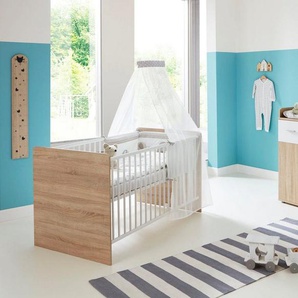 BMG Möbel Babymöbel-Set Maxim, (Set, 2-tlg., Bett + Wickelkommode), Bett + Wickelkommode