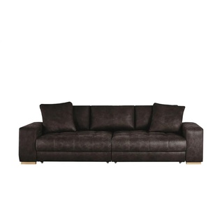 bobb Big Sofa dunkelbraun - Microfaser Caro ¦ braun ¦ Maße (cm): B: 302 H: 68 T: 136.0