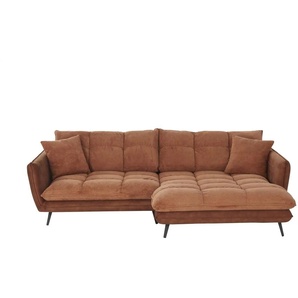 bobb Ecksofa Arianna XL - orange - Materialmix - 275 cm - 90 cm - cm 196,0 | Möbel Kraft