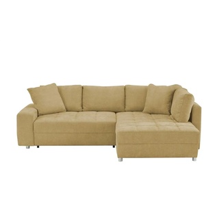 bobb Ecksofa  Arissa de Luxe ¦ gelb ¦ Maße (cm): B: 268 H: 91 T: 215.0