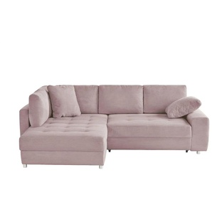 bobb Ecksofa  Arissa de Luxe ¦ rosa/pink ¦ Maße (cm): B: 265 H: 84 T: 215.0