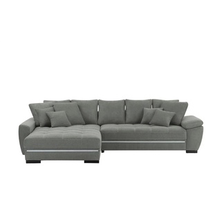 bobb Ecksofa  Farina Fancy-LED ¦ grau ¦ Maße (cm): B: 323 H: 92 T: 222.0