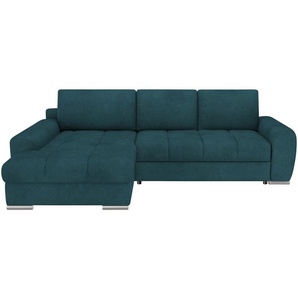 bobb Ecksofa mit Funktion   Soumia ¦ türkis/petrol ¦ Maße (cm): B: 283 H: 91 T: 181.0