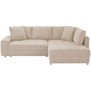 bobb Ecksofa mit pflegeleichtem Bezugsstoff Arissa de Luxe ¦ beige ¦ Maße (cm): B: 265 H: 84 T: 215.0