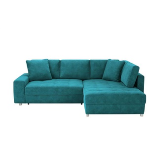 bobb Ecksofa mit pflegeleichtem Bezugsstoff Arissa de Luxe - türkis/petrol - Materialmix - 265 cm - 84 cm - cm 215,0 | Möbel Kraft