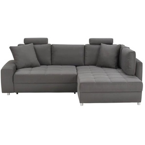 bobb Ecksofa mit Schlaffunktion Arissa de Luxe ¦ grau ¦ Maße (cm): B: 265 H: 84 T: 209.0