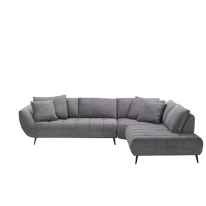 bobb Ecksofa mit Sitztiefenverstellung Carly Novaspring ¦ grau ¦ Maße (cm): B: 337 H: 90 T: 271.0