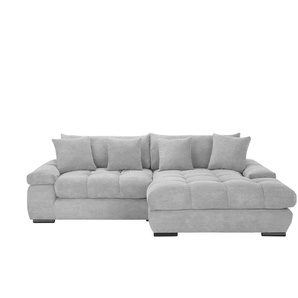 bobb Ecksofa mit trendigem Cordbezug Hella ¦ grau ¦ Maße (cm): B: 303 H: 96 T: 203.0