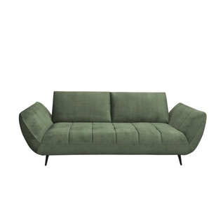 bobb Einzelsofa mit Sitztiefenverstellung Carly ¦ grün ¦ Maße (cm): B: 240 H: 90 T: 123.0