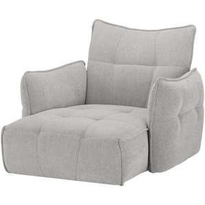 bobb Longchair  Jeaneva - grau - Materialmix - 136 cm - 101 cm - 157 cm | Möbel Kraft