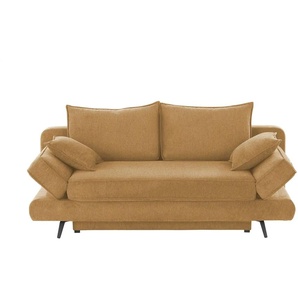 bobb Schlafsofa Henny de Luxe ¦ gelb ¦ Maße (cm): B: 206 H: 91 T: 110.0