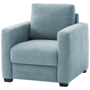 bobb Sessel mit Boxspringpolsterung  Lisa de Luxe ¦ blau ¦ Maße (cm): B: 85 H: 90 T: 93.0