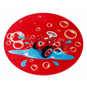 Bobby Car Kinderteppich Bobby Car103, rund, Höhe: 6 mm, besonders weich durch Microfaser, Kinderzimmer