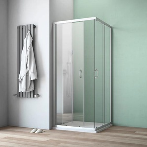 Bodenablauf MAW BY GEO A-ES50 Duschkabinen Gr. B/H/T: 90 cm x 175 cm x 90 cm, mit Antikalk-Versiegelung, silberfarben Duschen mit Schiebetür