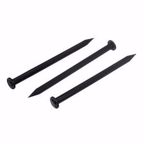 Bodenanker 25 cm schwarz 50 Stück Erdnägel Bodenanker Erdspieß Heringe