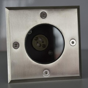 1380 Bodeneinbau Strahler befahrbar eckig starr 120 x 120 mm Edelstahl ohne Lampe