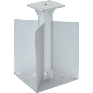 Bodenhülse für Sonnenschirm Silbern 27,5x27,5x45 cm Stahl - Vidaxl