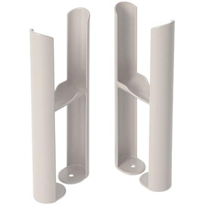 Bodenmontagefüße für Gliederheizkörper Regent mit 2-Säulen – Weiß (Pearl White) - Hudson Reed