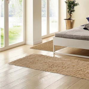 Böing Carpet Bettumrandung Flokati 1500 g, Höhe 60 mm, (3-tlg), Bettvorleger, Läufer-Set, Uni-Farben, reine Wolle, handgewebt