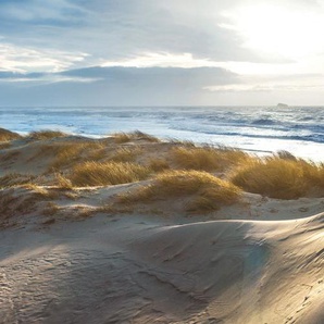 Leinwandbild BÖNNINGHOFF Strand Meer Bilder Gr. B/H/T: 200 cm x 90 cm x 3,5 cm, 1 St., blau Leinwandbilder