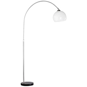 Bogenlampe LEUCHTEN DIREKT PIA Lampen Gr. 1 flammig, Ø 25 cm Höhe: 173 cm, grau (stahlgrau) Bogenlampen