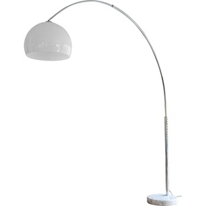 Bogenlampe SALESFEVER Lampen Gr. Ø 40 cm Höhe: 206 cm, weiß (weiß, chromfarben) Bogenlampen