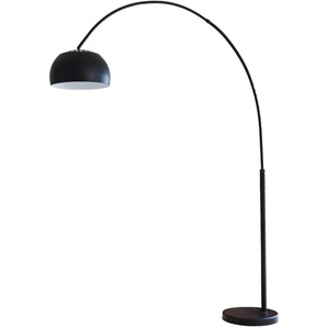Bogenlampe SALESFEVER Tinus Lampen Gr. 1 flammig, Ø 33 cm Höhe: 195 cm, schwarz Bogenlampen mit Dimmschalter, echter Marmorfuß