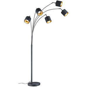 Xxxl Bogenleuchte, Schwarz, Textil, 71.5x200 cm, verstellbare Arme, Fußschalter, Lampen & Leuchten, Innenbeleuchtung, Stehlampen, Bogenlampen