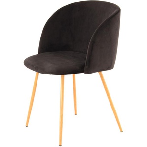 Bohki Dining Chair - Modern - Black - Polyester - 56cm x 54cm x 84cm