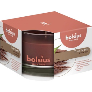 Bolsius Duftkerze im Glas Oud Wood, Höhe 6 cm, Ø 9 cm GLO660209058