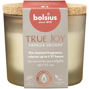 Bolsius Duftkerze True Joy Vanilla Delight 7 cm im Glas mit Korkdeckel GFMff5c05423