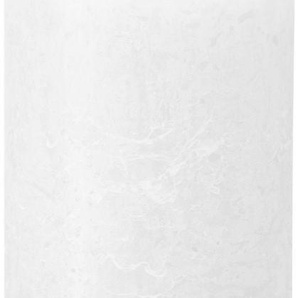 Bolsius Rustik Stumpenkerze wolkiges weiß, Höhe: 19 cm, Ø 6,8 cm GLO660209515