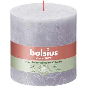 Bolsius Rustik Stumpenkerzen gefrorenes Lavendel, Höhe: 10 cm, Ø 10 cm GLO660209511