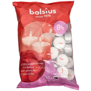 Bolsius Teelichter 45er Beutel weiß GLO660201168