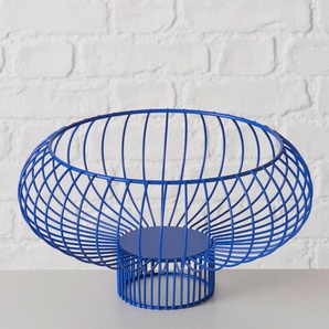Boltze Home Dekoschale, Blau, Metall, rund, 15 cm, Dekoration, Dekoartikel, Dekoteller & -tabletts