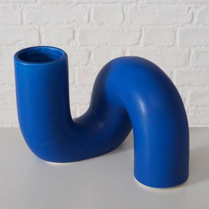 Boltze Home Vase, Blau, Keramik, organisch, 16x13.5x17 cm, zum Stellen, Dekoration, Vasen, Keramikvasen