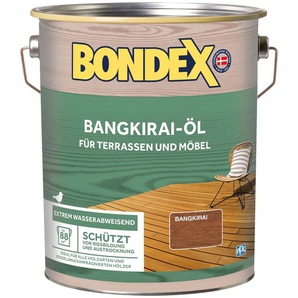 BONDEX Holzöl BANGKIRAI-ÖL Farben für Terrassen & Möbel, UV-Blocker Technologie, mehrere Gebinde-Größen Gr. 4 l, braun (bangkirai) Holzöle