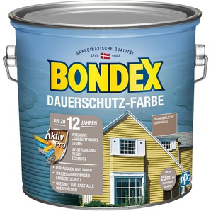 BONDEX Wetterschutzfarbe DAUERSCHUTZ-FARBE Farben für Außen und Innen, Wetterschutz mit Aktiv Pro Langzeitformel Gr. 2,5 l, beige (sonnenlicht, sahara) Farben Lacke