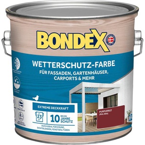 BONDEX Wetterschutzfarbe Farben Gr. 2,5 l, rot (purpurrot) Farben Lacke
