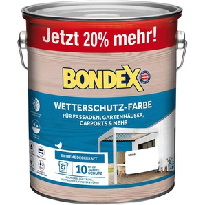 BONDEX Wetterschutzfarbe Farben Gr. 3 l, weiß Farben Lacke
